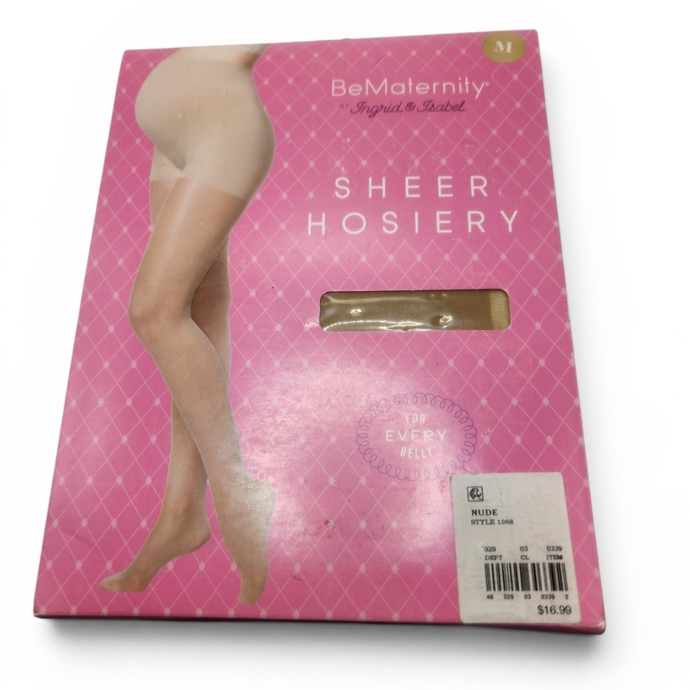 Be Maternity by Ingrid and Isabel Sheer Hosiery in Nude Size M New in Package